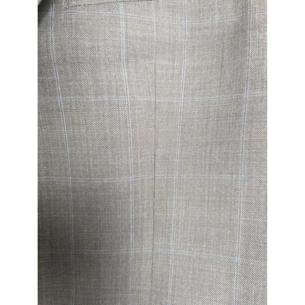 Lauren Ralph Lauren 100% Wool Men's Brown Blue Plaid Sport Jacket Blazer 42R